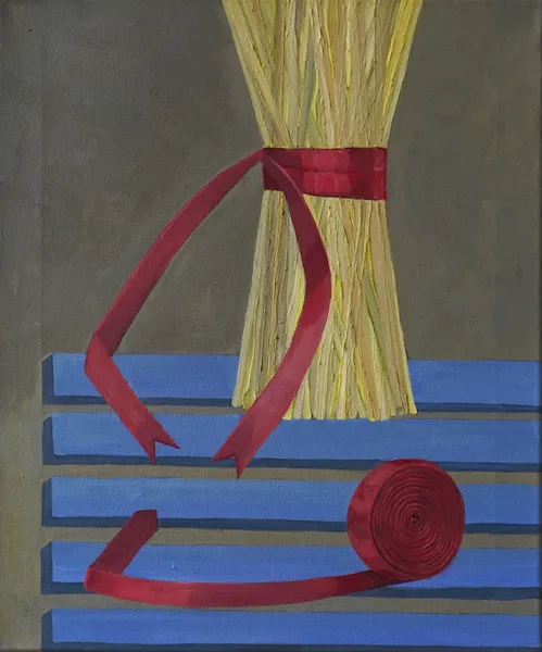 „Omotal si mě kolem prstu" — Olej na plátně od Karin Krutsche, 60 × 50 cm