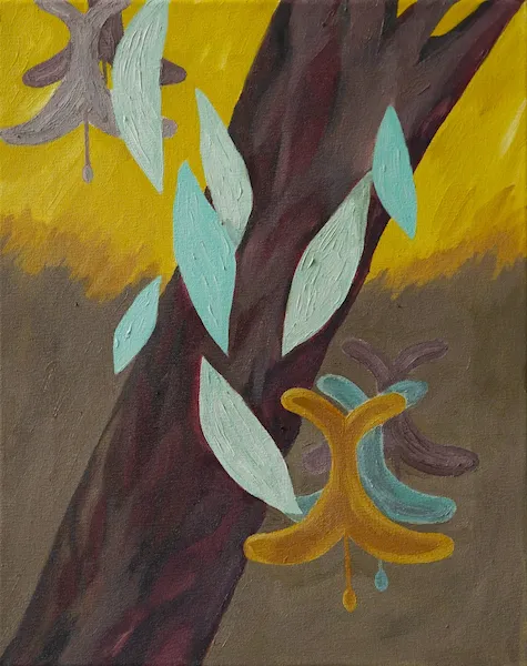 „Čas" — Olej na plátně od Karin Krutsche, 50 × 40 cm