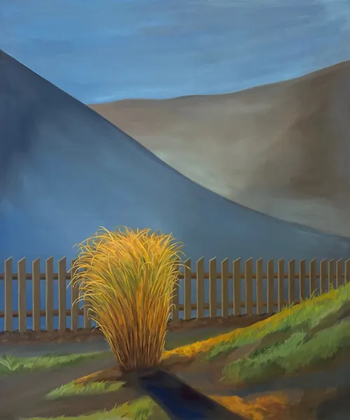 „Pomíjivost" — Olej na plátně od Karin Krutsche, 120 × 100 cm