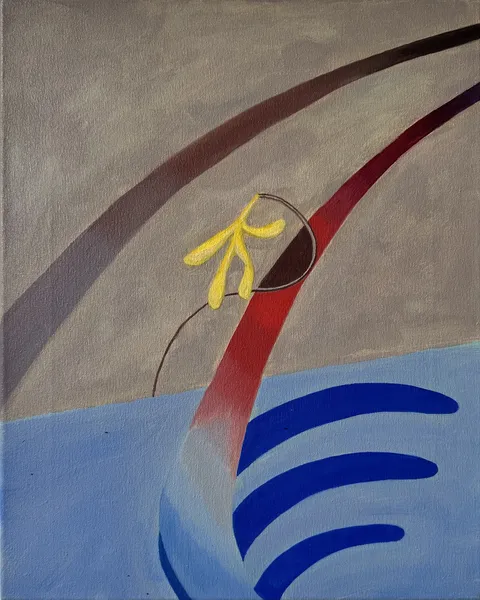 „Bez názvu" — Olej na plátně od Karin Krutsche, 2025, 50 × 40 cm