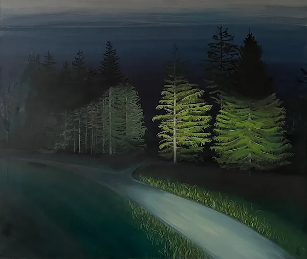„Košařiska" — Olej na plátně od Karin Krutsche, 2024, 130 × 110 cm