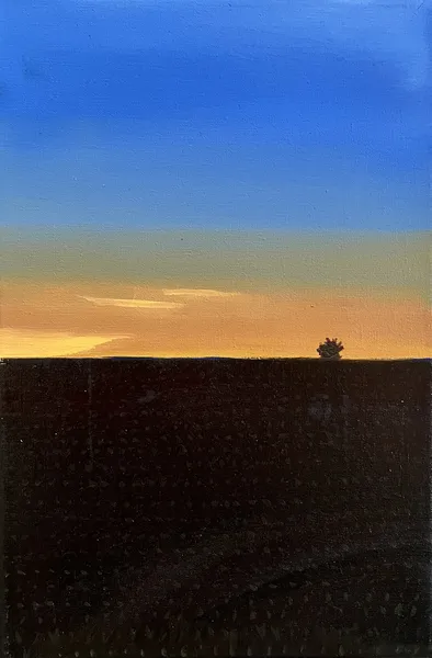 „Zrno" — Olej na plátně od Karin Krutsche, 2024, 30 × 20 cm