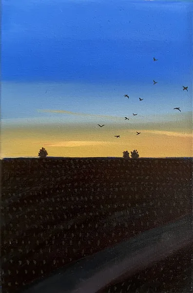 „Zrno" — Olej na plátně od Karin Krutsche, 2024, 30 × 20 cm