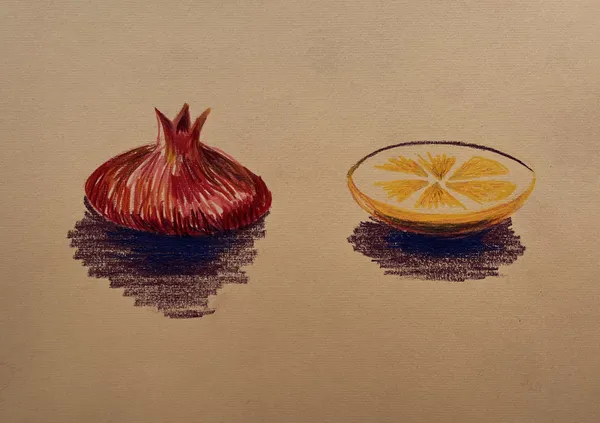 „Bez názvu" — Pastelka na papíře od Karin Krutsche, 2023, 21 × 29 cm