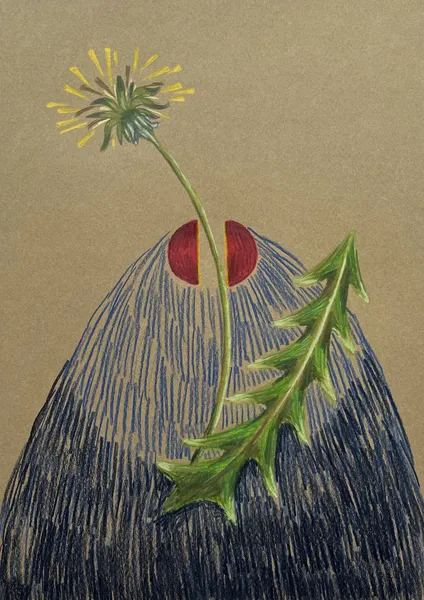„Jan 8:12, III." — Pastelka na papíře od Karin Krutsche, 2024, 21 × 29 cm