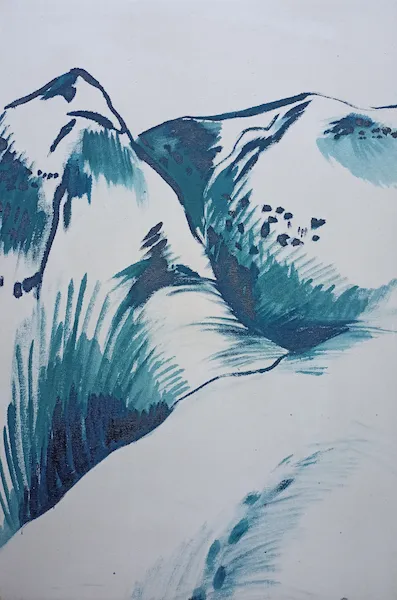 „Island" — Olej na plátně od Karin Krutsche, 2022