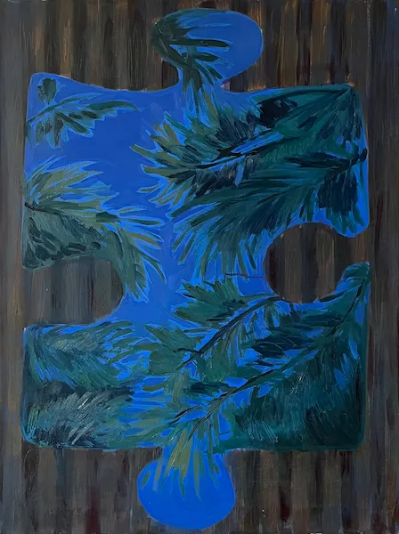 „Puzzle" — Olej na plátně od Karin Krutsche, 2022, 80 × 60 cm